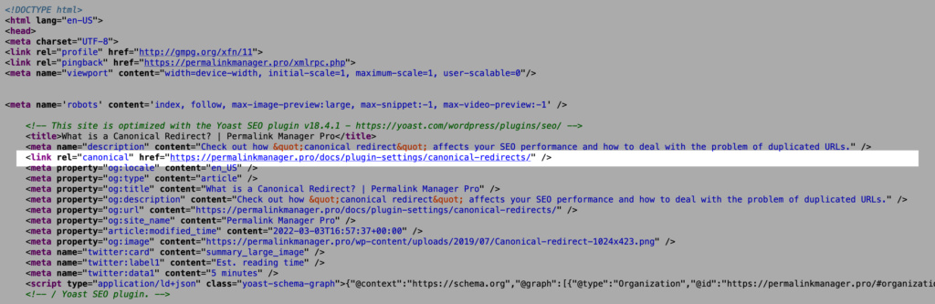 How to find canonical URL?