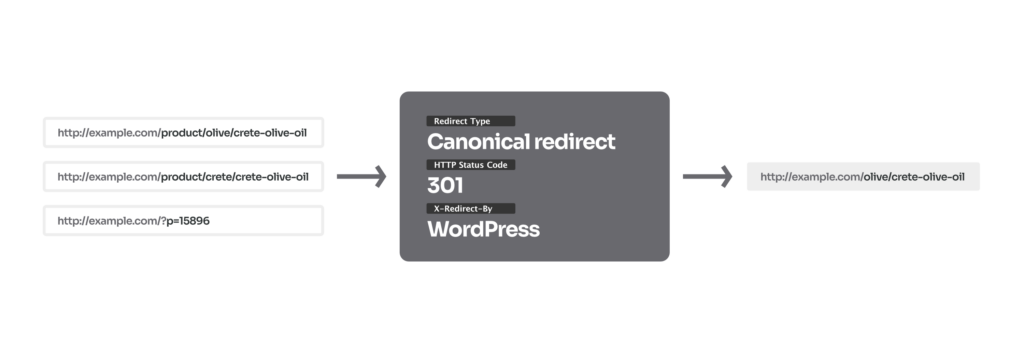 Canonical redirect graphic