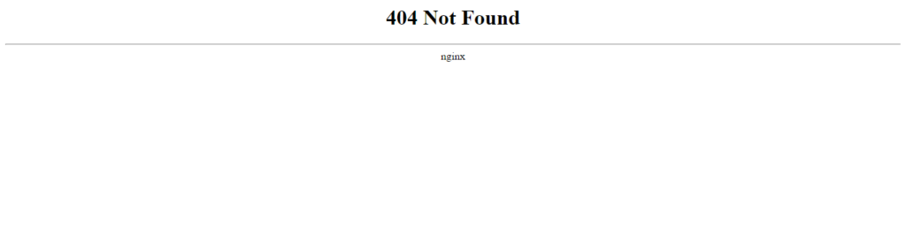 404 page on NGINX servers