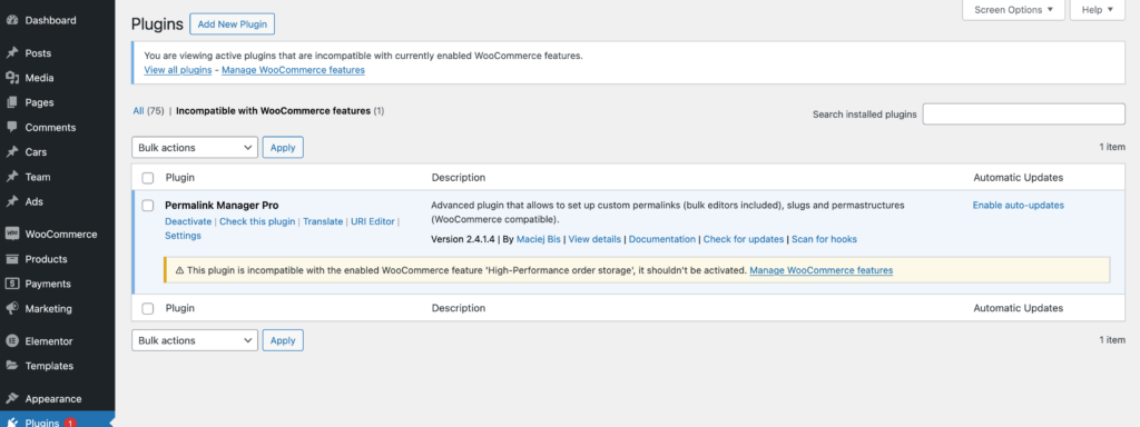 This plugin is incompatible with the enabled WooCommerce feature 'High-Performance order storage', it shouldn't be activated.