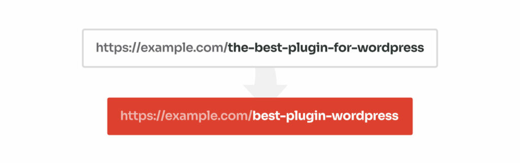 URL with stop words removed